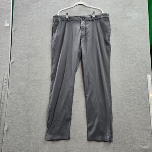 Nike Men Pants 40x32 Gray Chino Dri Fit Flex Core Golf Relaxed Straight Swoosh